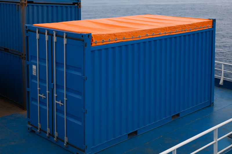 کانتینر بدون سقف (Open‑Top Container 20’ یا 40’)